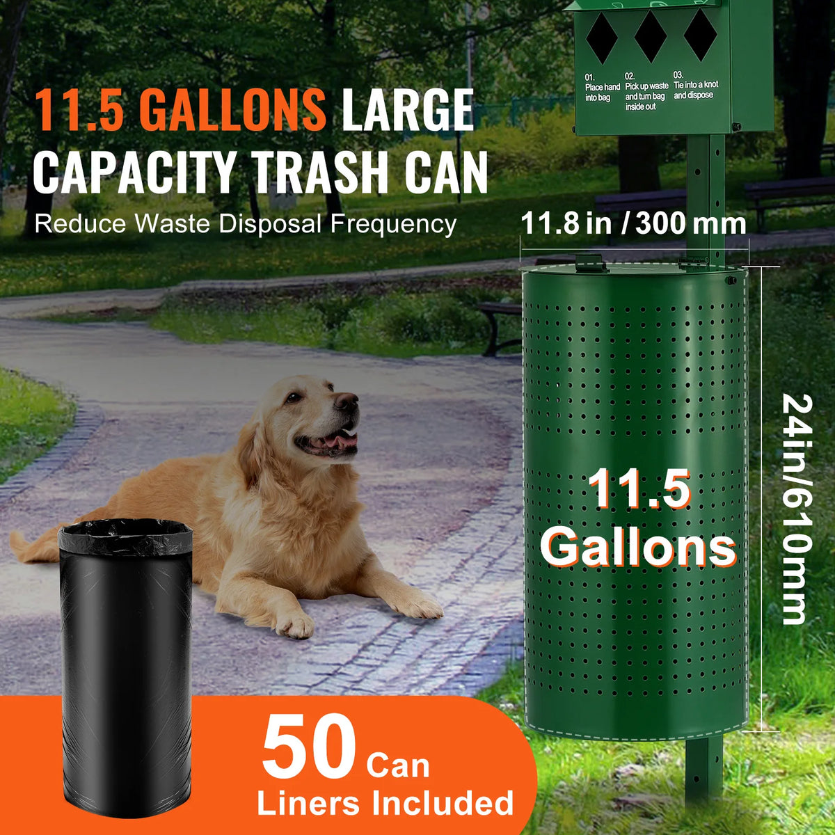 VEVOR Commercial Dog Waste Station With Bag Dispenser