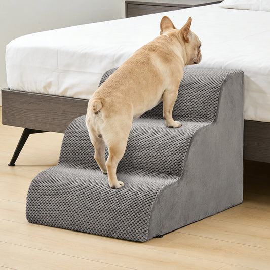 Curved High Density Foam Pet Stairs And Indoor Ramp