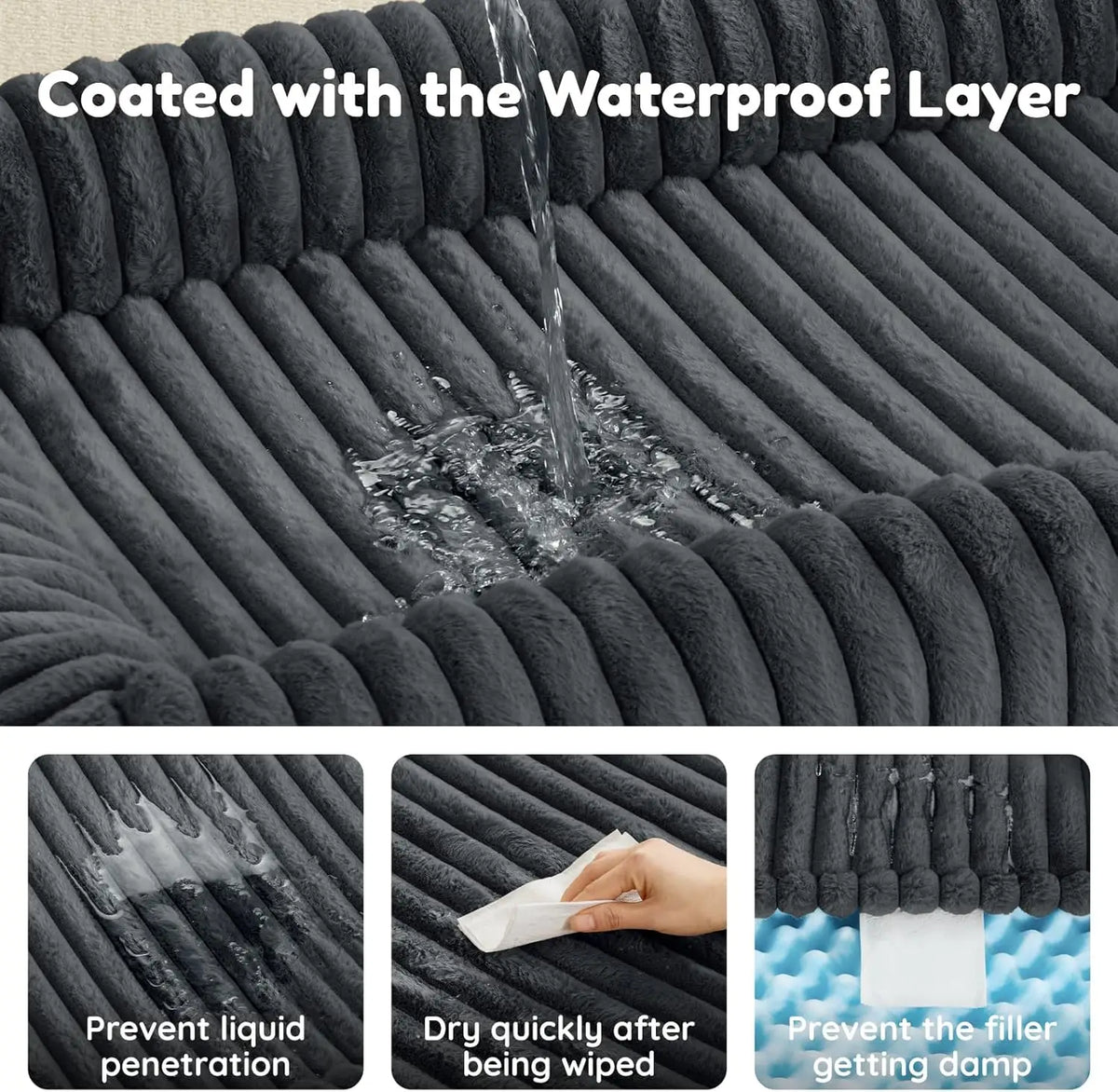 Faux Fur Orthopedic Dog Bolster Bed With Washable Cover