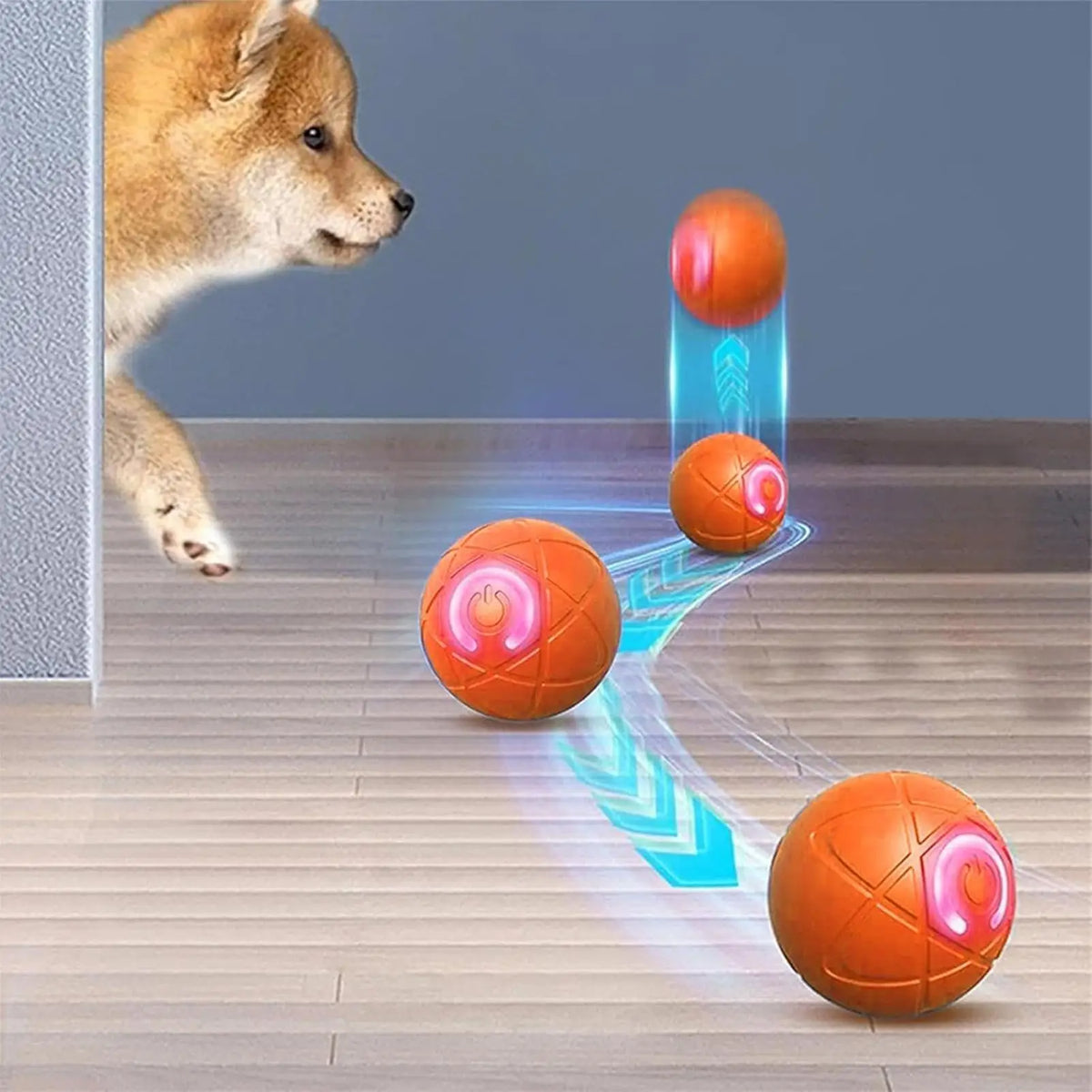 Interactive Self Moving Vibrating Dog Ball Toy For Aggressive Chewers