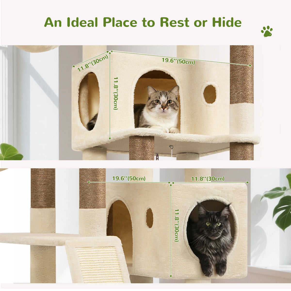 Globlazer Multi-Level Cat Tree Tower With Condos Hammocks And Perches