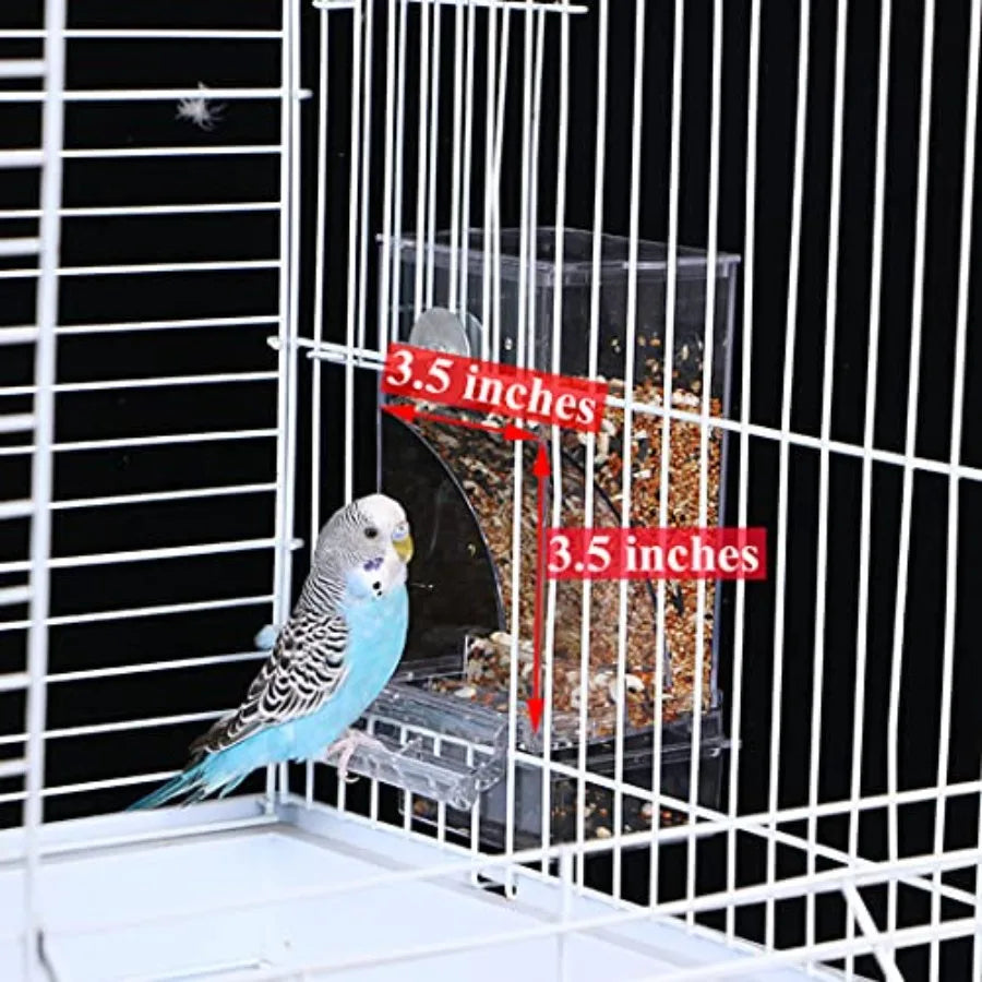 No Mess Bird Feeder and Water Dispenser Set for Budgies and Parakeets