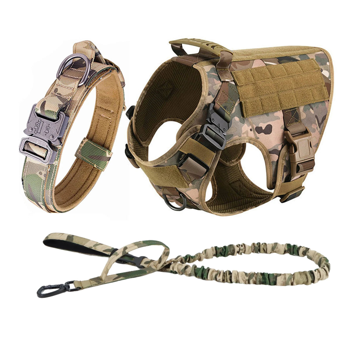 Petravel Tactical Dog Harness With Padded Quick Release Buckles