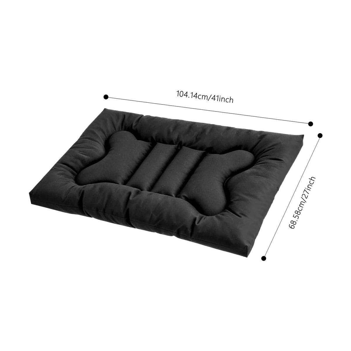 Chew Proof Washable Dog Crate Bed for Indoor Outdoor Travel