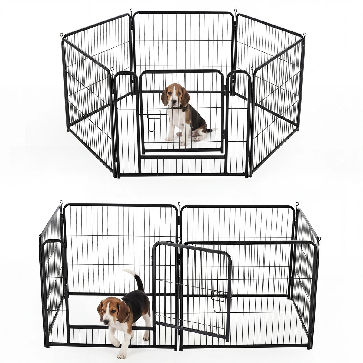 Jhk Sturdy Metal Dog Playpen Foldable Pet Exercise Pen