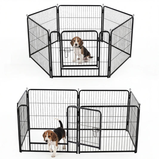 Jhk Sturdy Metal Dog Playpen Foldable Pet Exercise Pen