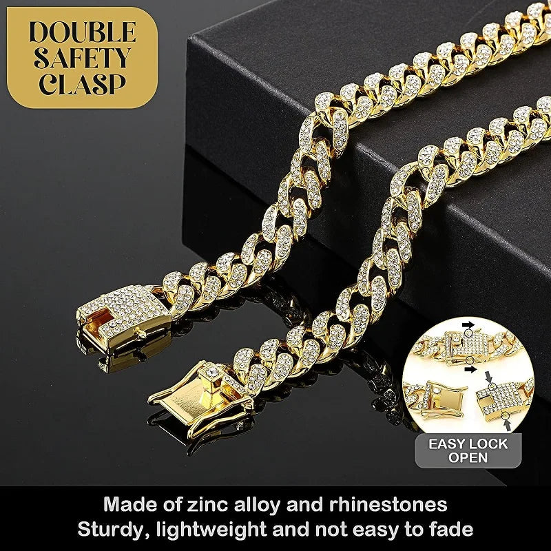 Luxury Stainless Steel Dog Chain Collar Pet Jewelry Accessory
