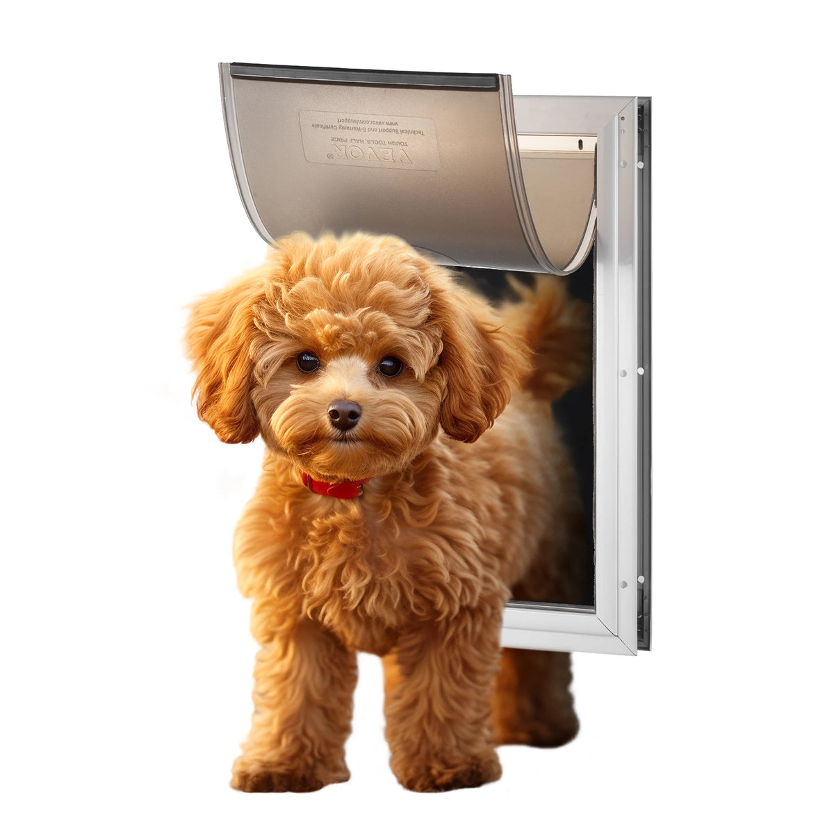 Weatherproof Aluminum Pet Door With Lock And Flap System