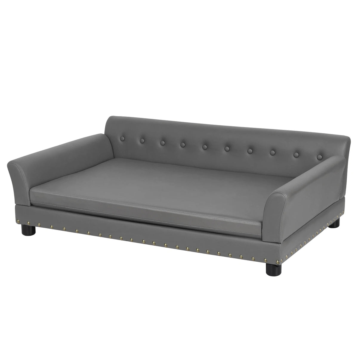 Bingopaw Durable Elevated Dog Bed With Waterproof Leather Cover