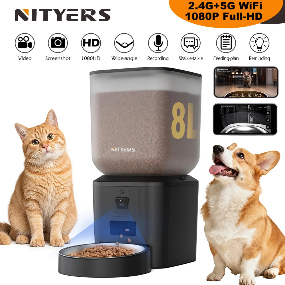 Nityers Smart Automatic Cat Feeder With Camera And Night Vision