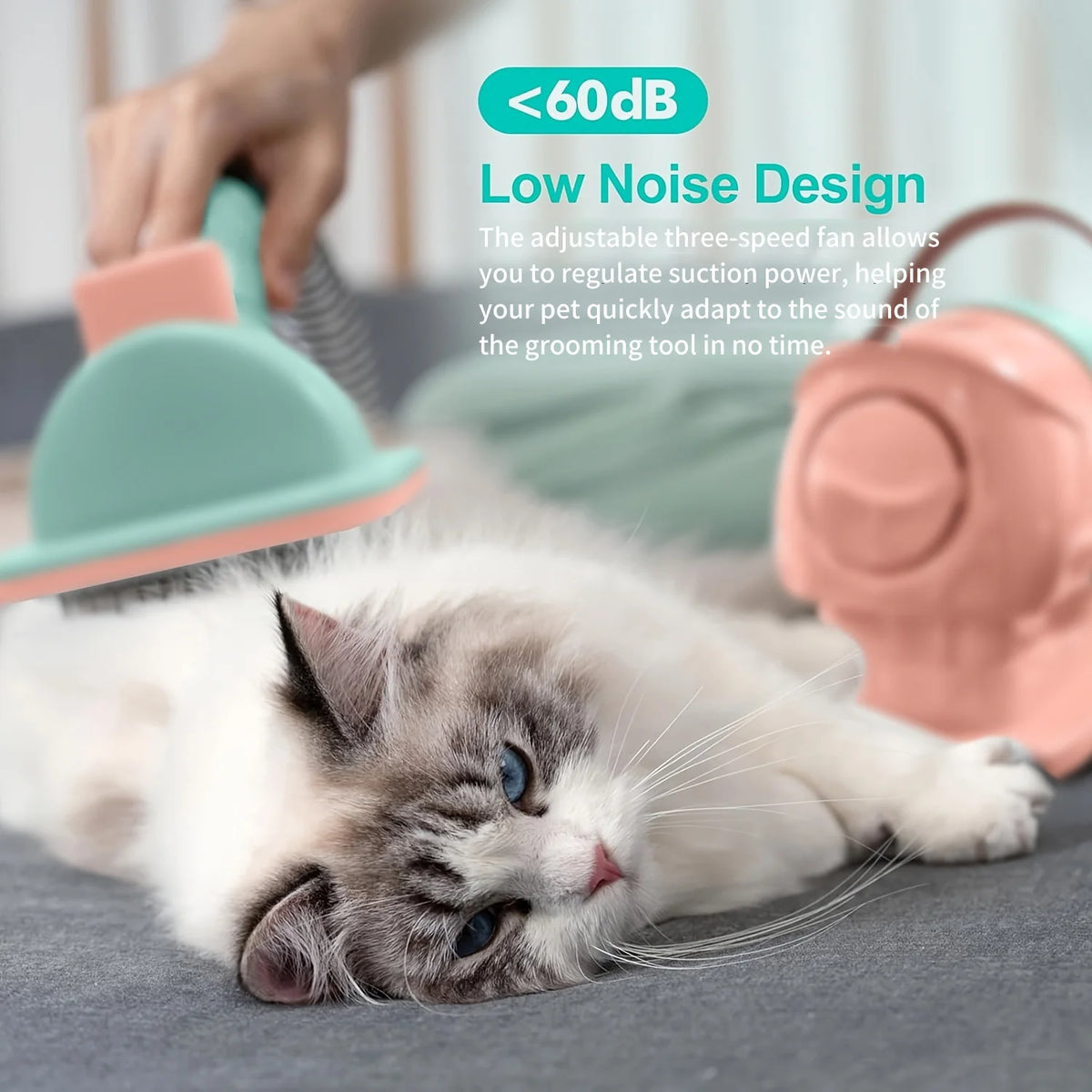 Pet Grooming Vacuum Kit With Powerful Suction And Hair Clippers