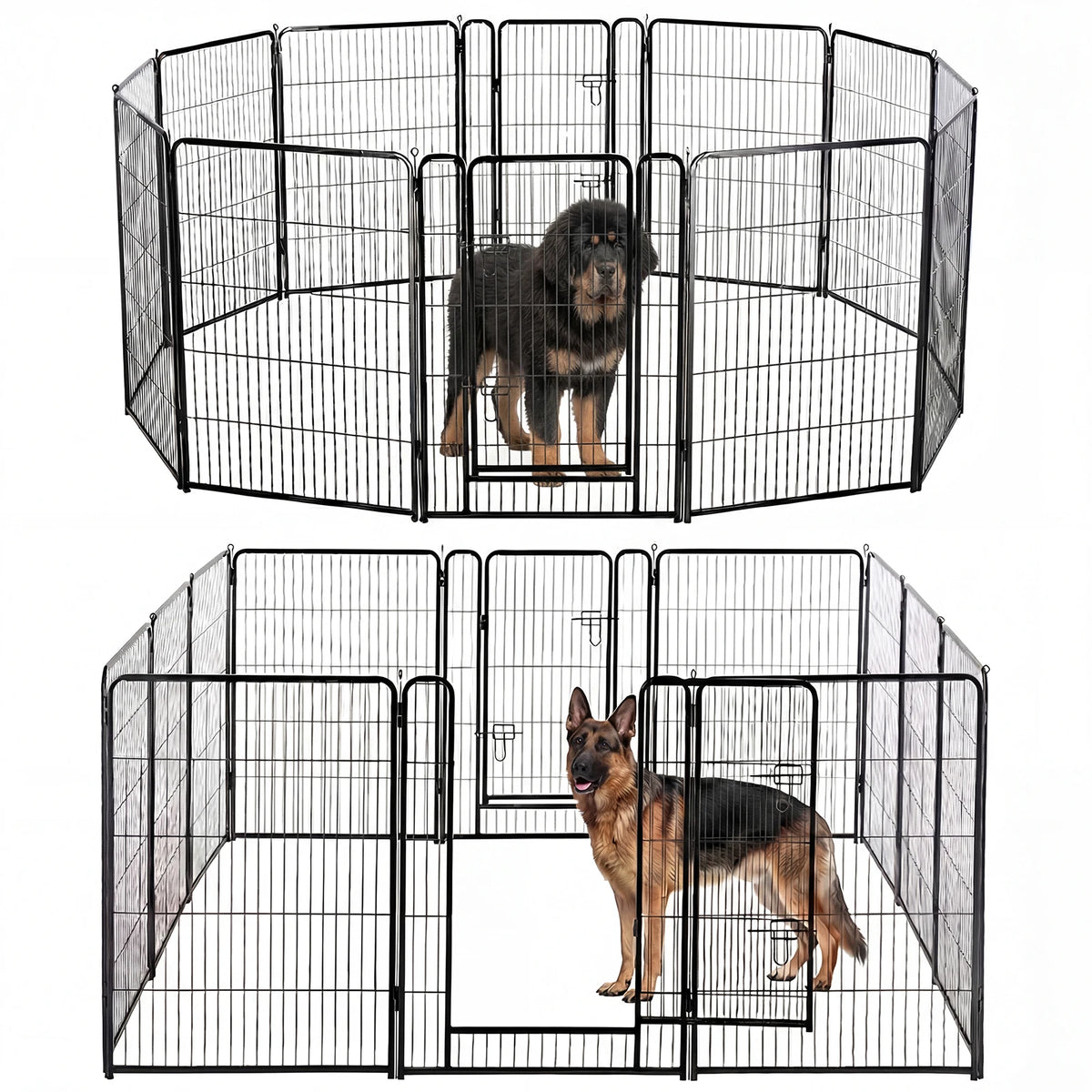 JHK Premium Metal Dog Playpen For Indoor Outdoor Exercise