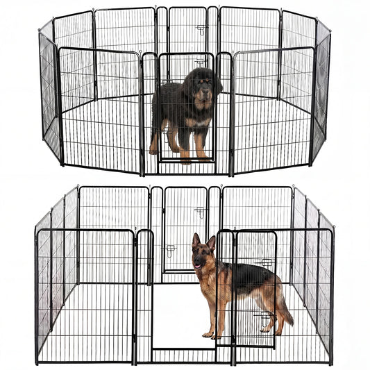JHK Premium Metal Dog Playpen For Indoor Outdoor Exercise