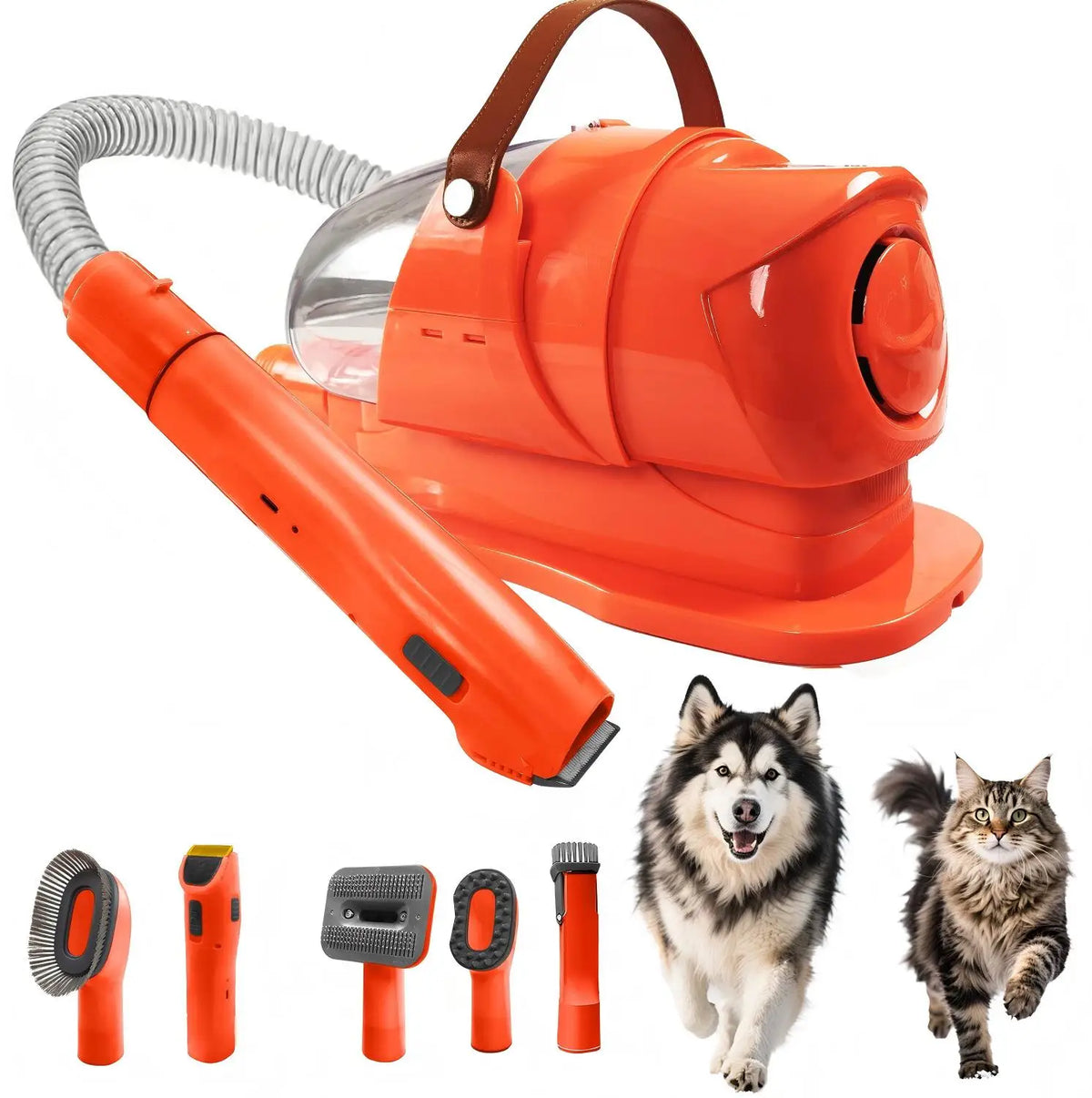 Pet Grooming Vacuum Kit With Powerful Suction And Hair Clippers