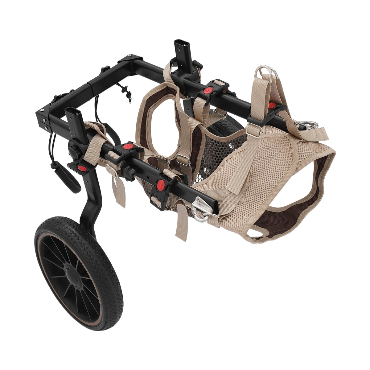 Bymaocar Adjustable Aluminum Dog Wheelchair With Hind Leg Support
