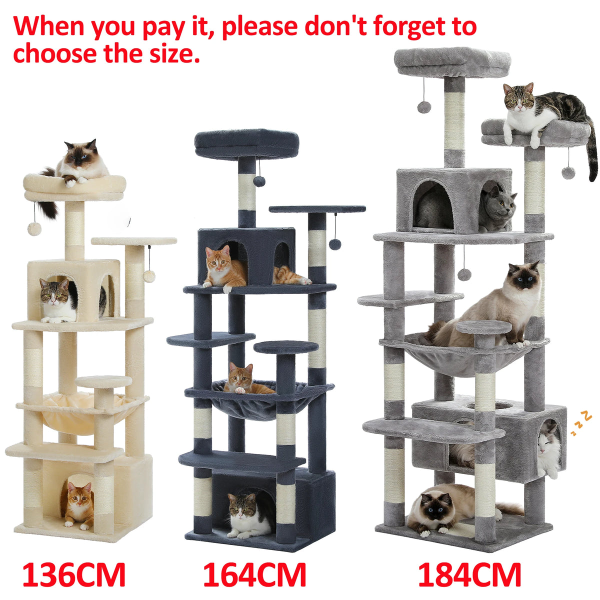 PAWZ Road Multi-Level Cat Tree With Sisal Scratching Posts