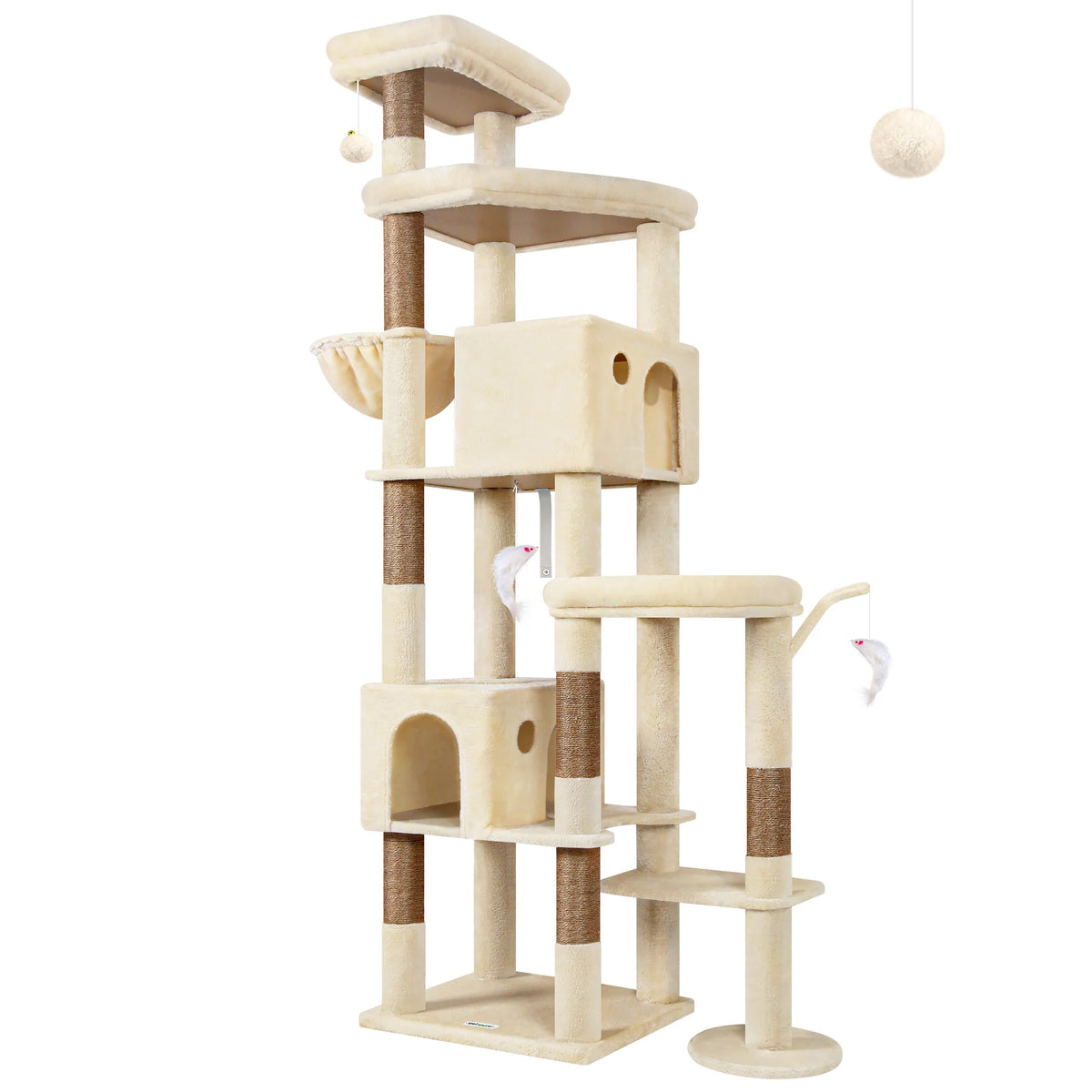 Globlazer Multi-Level Cat Tree Condos Hammock and Sisal Scratching Posts