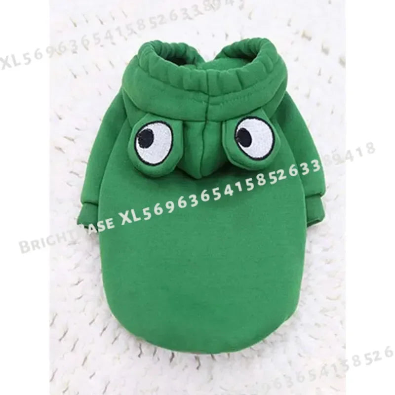 Cute Frog Pet Sweater Hoodie for Dogs With Fun Design