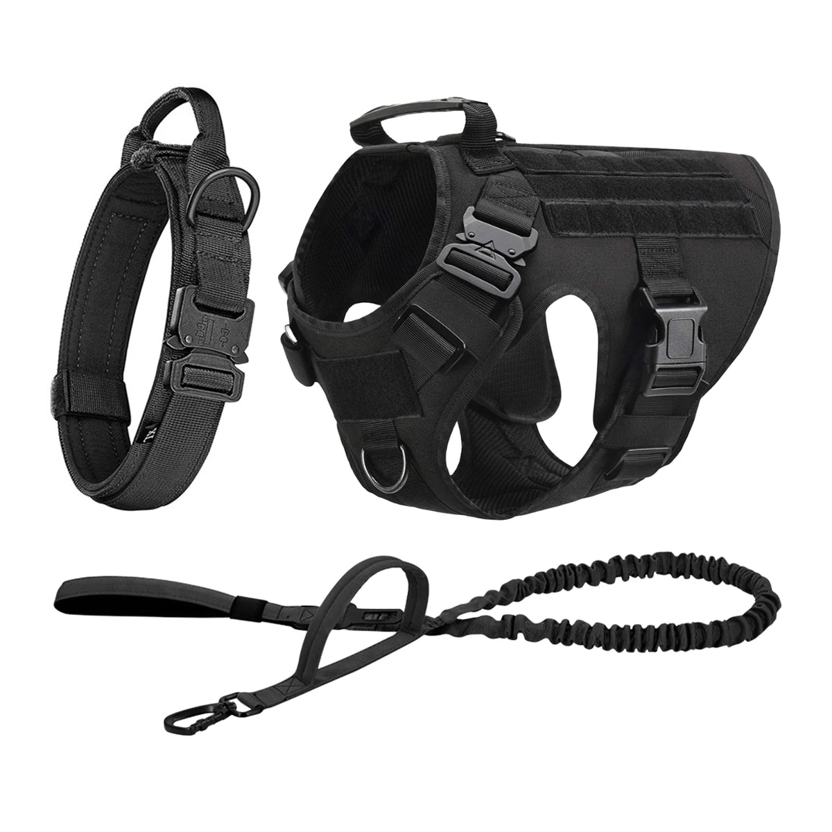 Petravel Tactical Dog Harness With Padded Quick Release Buckles