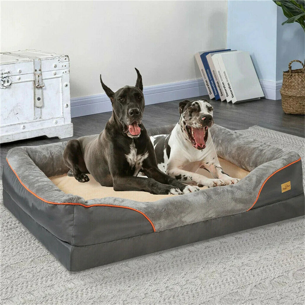 Borwart Orthopedic Memory Foam Dog Bed With Removable Waterproof Cover
