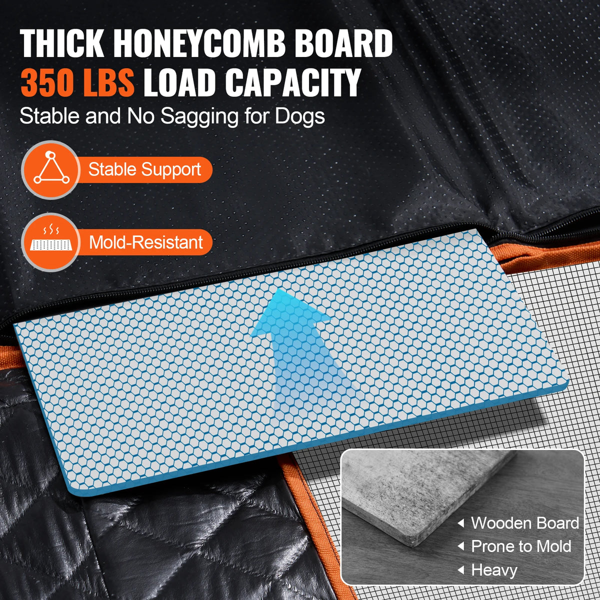 SucceBuy Dog Back Seat Extender Car Cover With Mesh Window