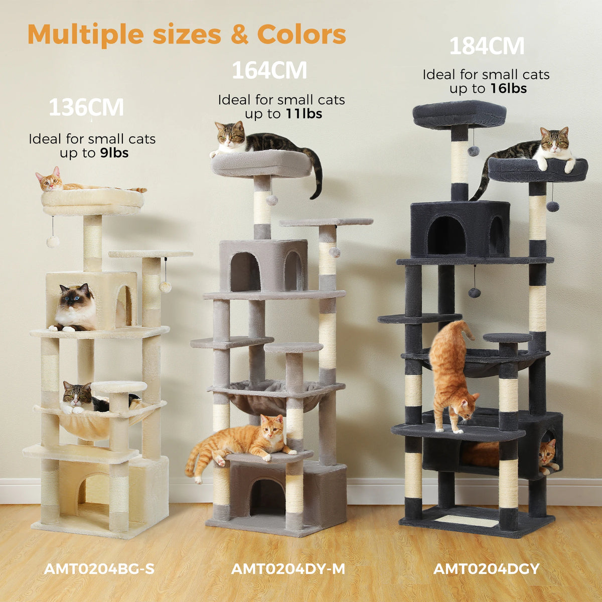 PAWZ Road Multi-Level Cat Tree With Sisal Scratching Posts
