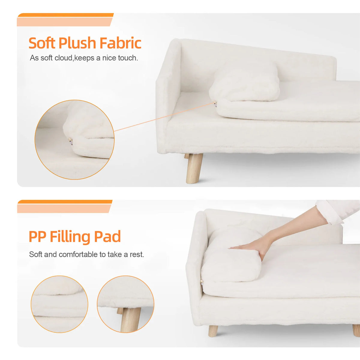 Bingopaw Elevated Dog Bed With Waterproof Cotton Cushion