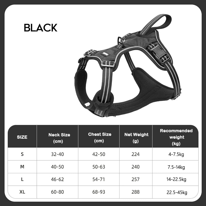 Reflective Heavy Duty Car Safety Harness With Seatbelt For Dogs