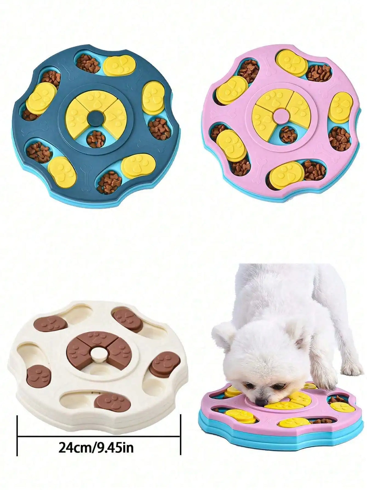 Interactive Dog Puzzle Slow Feeder Treat Dispenser Toy