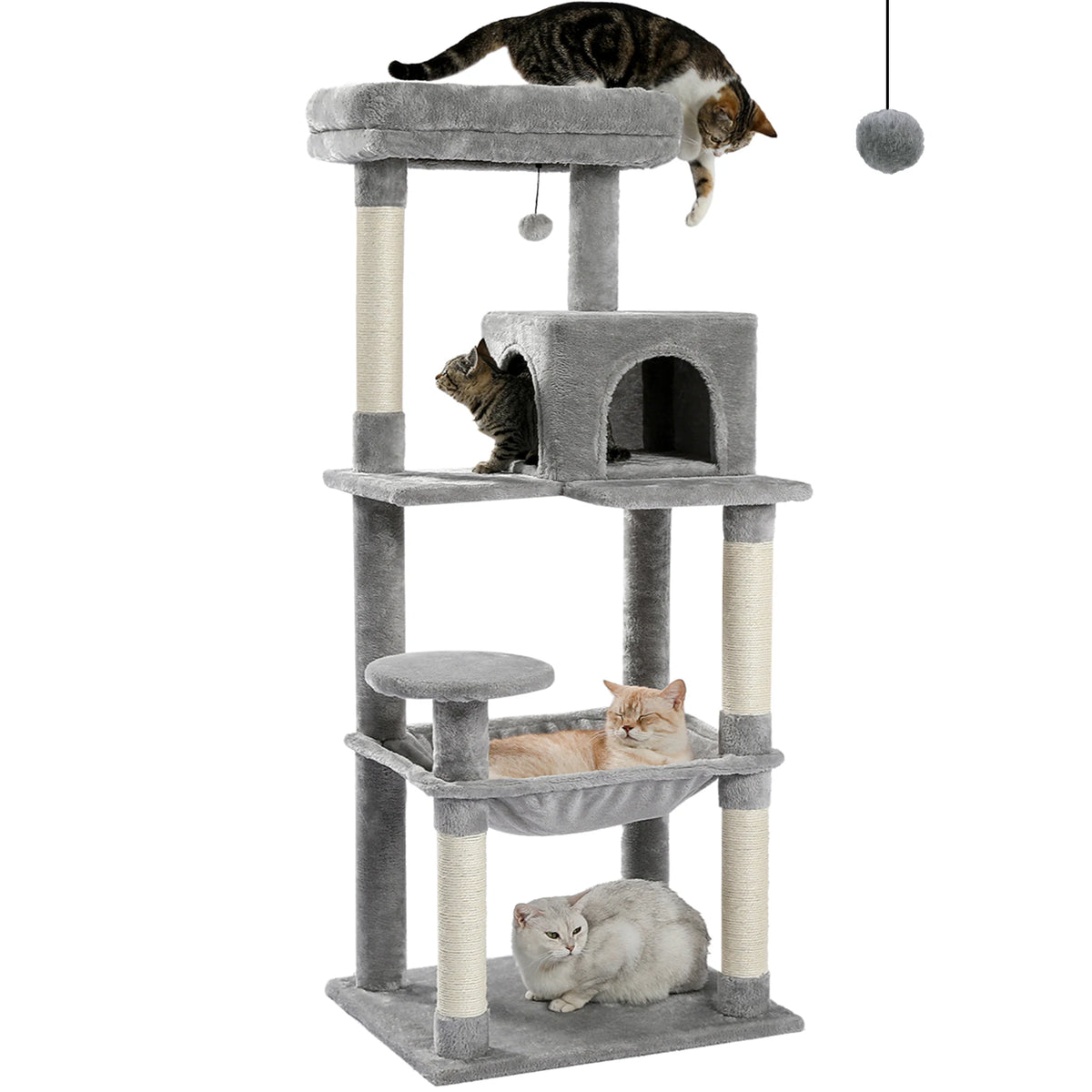 PAWZ Road Cat Tree With Hammock Condo And Sisal Posts