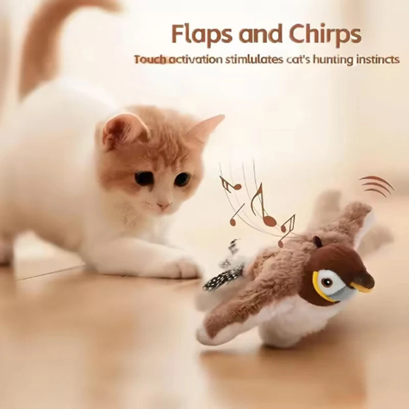 Interactive Simulated Chirping Bird Cat And Dog Toy