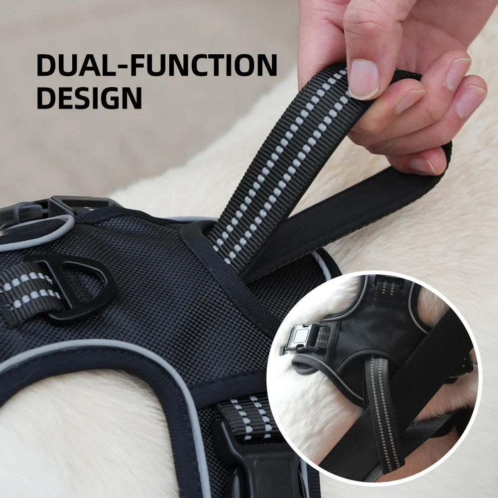 Reflective Heavy Duty Car Safety Harness With Seatbelt For Dogs