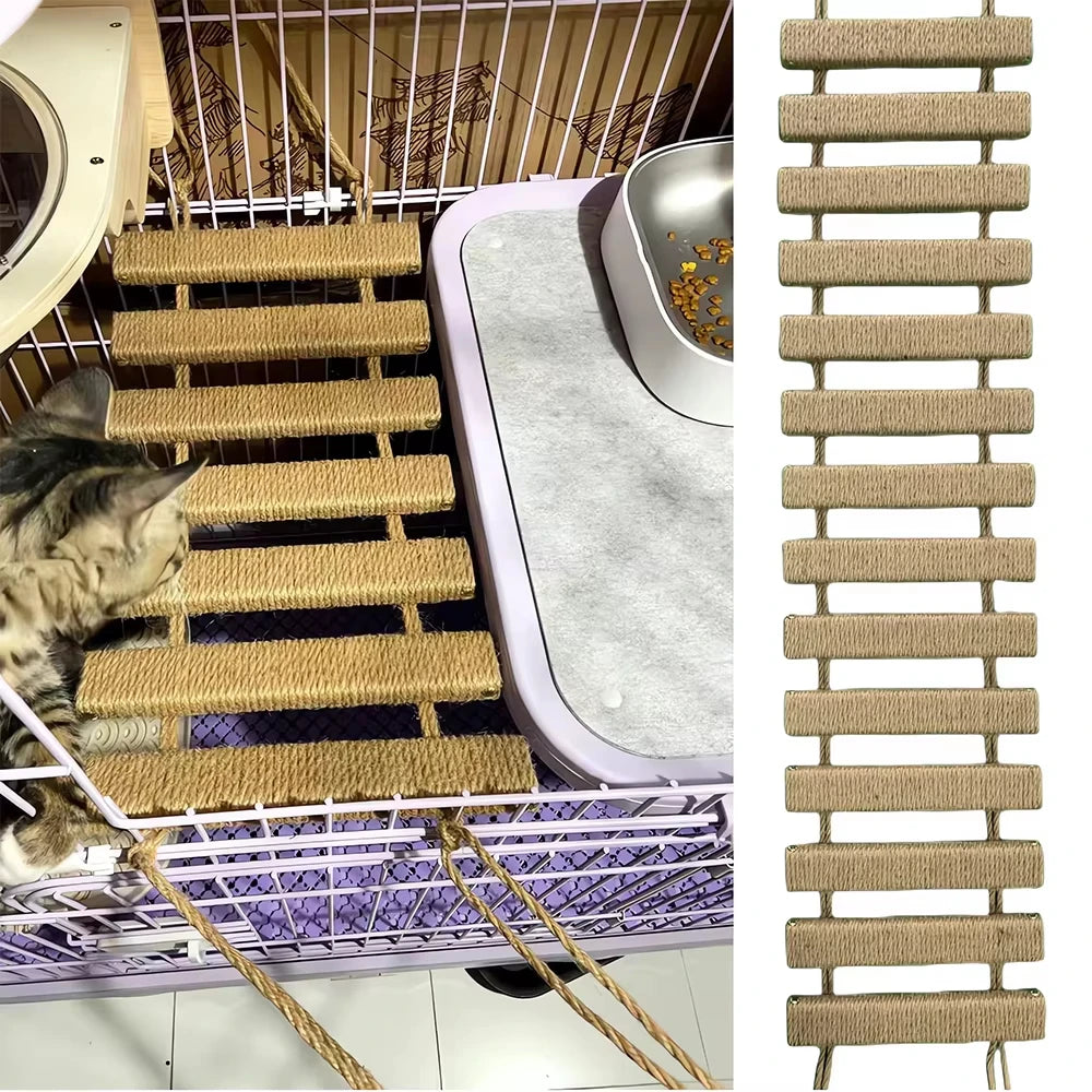 CWV Sisal Rope Cat Bridge Ladder Scratcher DIY Pet Furniture